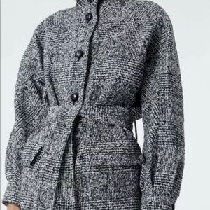 The Kooples BLACK WOOL COAT WITH HIGH NECK. Condition is "New with tags".